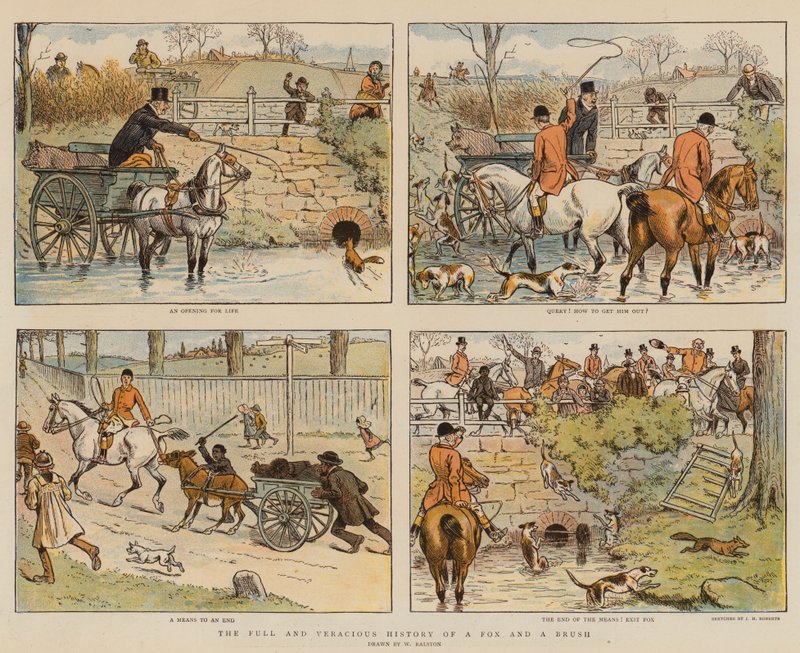 En rävs och en borstes fullständiga och sanningsenliga historia (chromolitho) av William Ralston