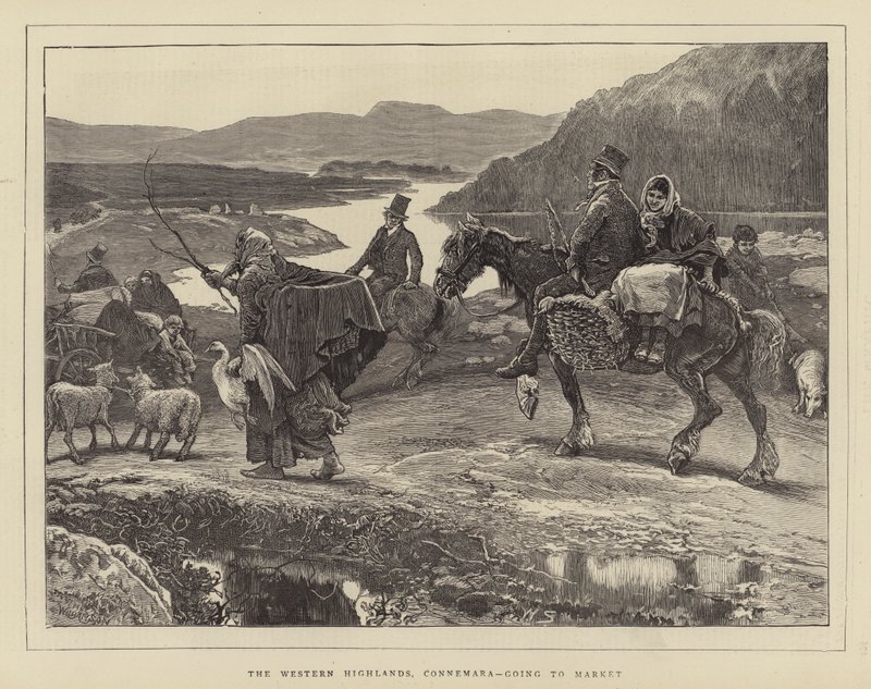 Western Highlands, Connemara, på väg till marknaden av William Small