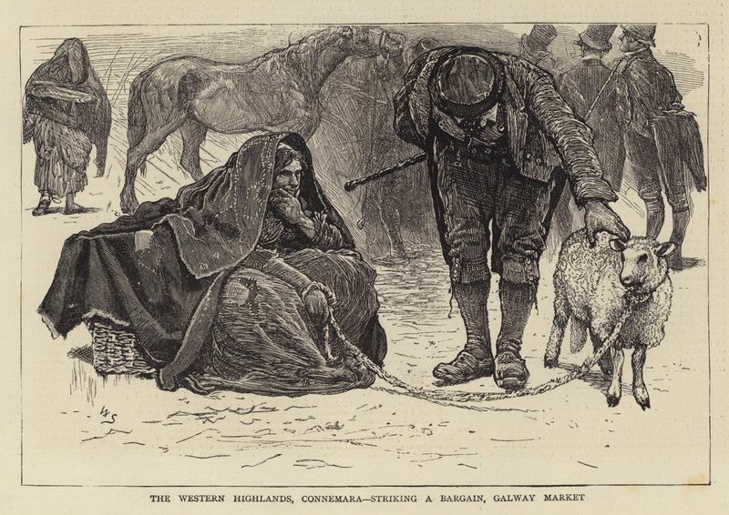 Western Highlands, Connemara, gör ett fynd, Galway Market av William Small