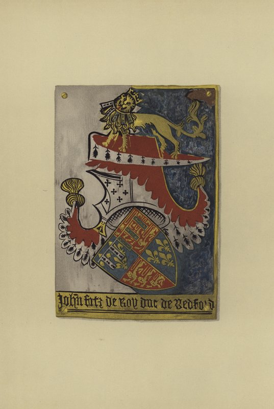 Sir John Plantagenet av Lancaster, jarl av Kendal och hertig av Bedford, c 1402-1435 (chromolitho) av William St John Hope