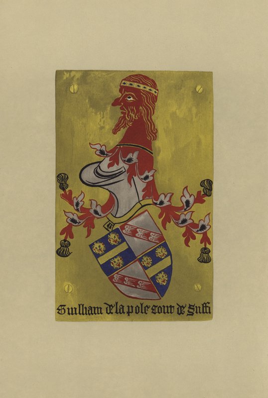 Sir William de la Pole, greve av Dreux, jarl av Pembroke, och markis och hertig av Suffolk, 1421-1450 (chromolitho) av William St John Hope