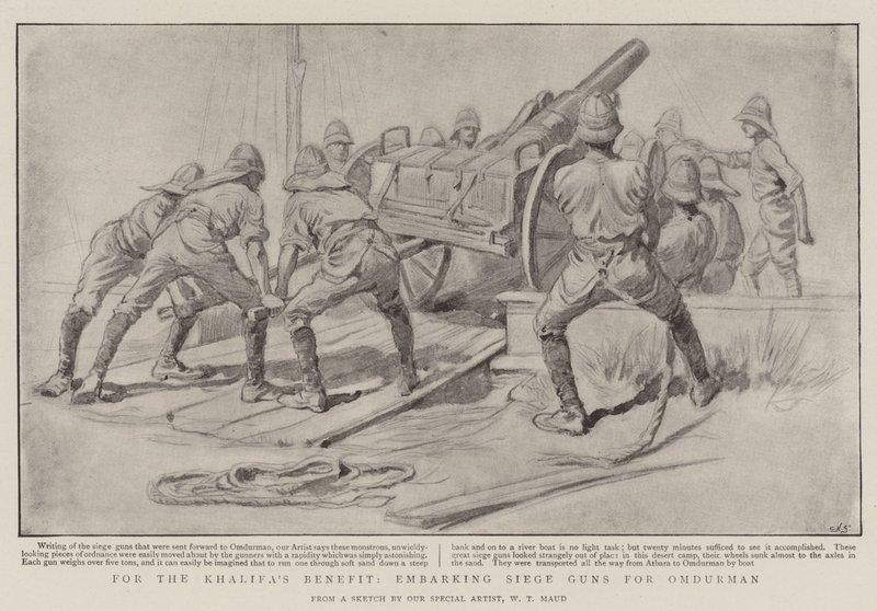 För Khalifas fördel, inleder Siege Guns för Omdurman av William T. Maud