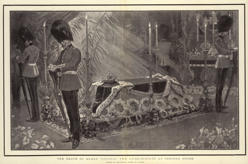Drottning Victorias död, liggandes i Osborne House av William T. Maud