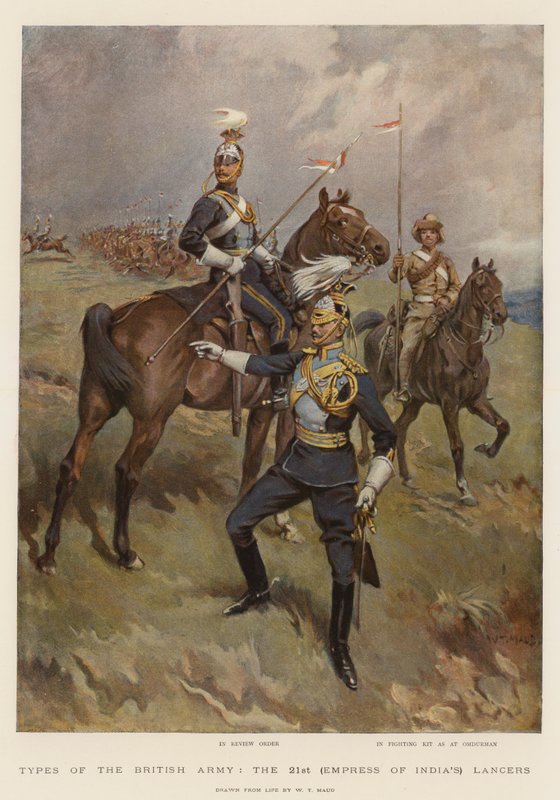 Typer av den brittiska armén, den 21:a (kejsarinnan av Indiens) Lancers av William T. Maud