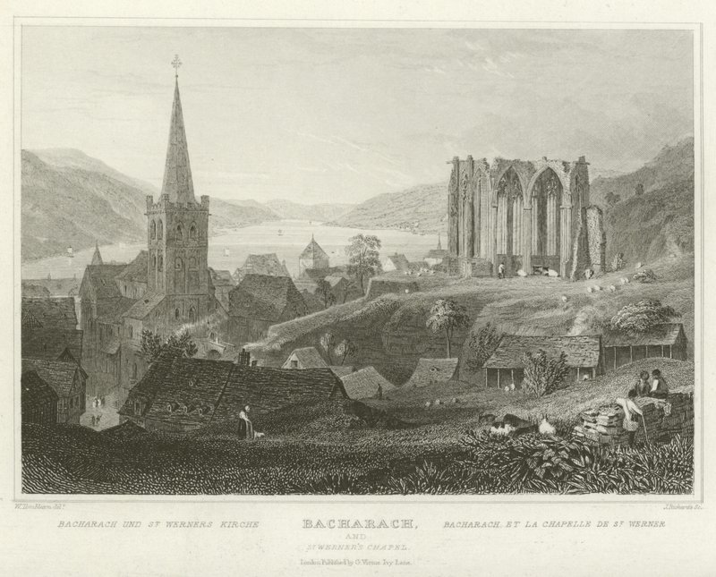 Bacharach och St Werners kapell av William Tombleson