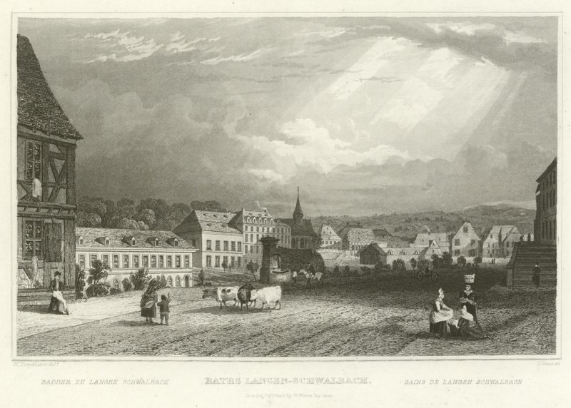 Bad i Langen-Schwalbach av William Tombleson