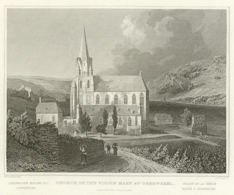 Jungfru Marias kyrka i Oberwesel av William Tombleson