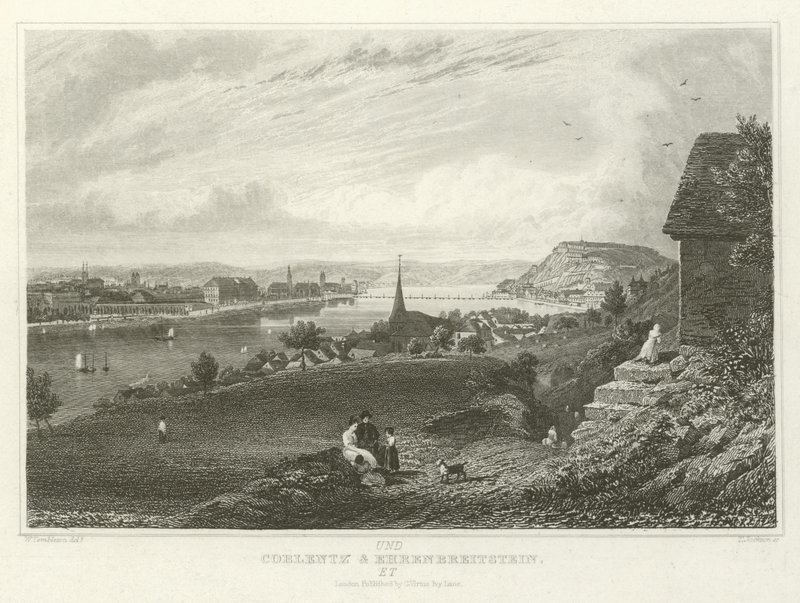 Coblentz och Ehrenbreitstein av William Tombleson