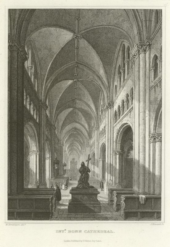 Interiör Bonn katedral av William Tombleson