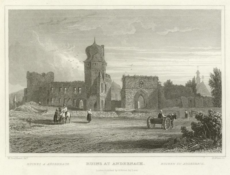 Ruiner i Andernach av William Tombleson