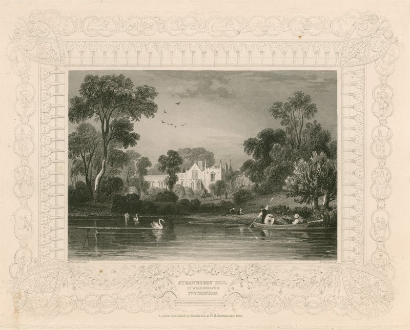 Strawberry Hill, Twickenham, London; Lord Waldegrave av William Tombleson