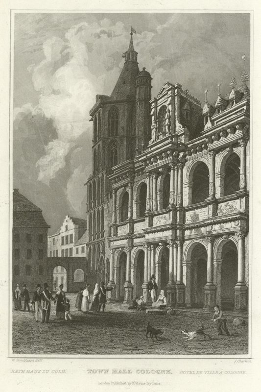 Rådhuset i Köln av William Tombleson