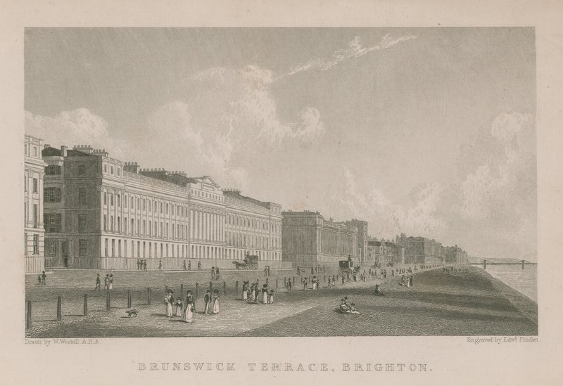 Allmän vy av Brunswick Terrace i Brighton av William Westall