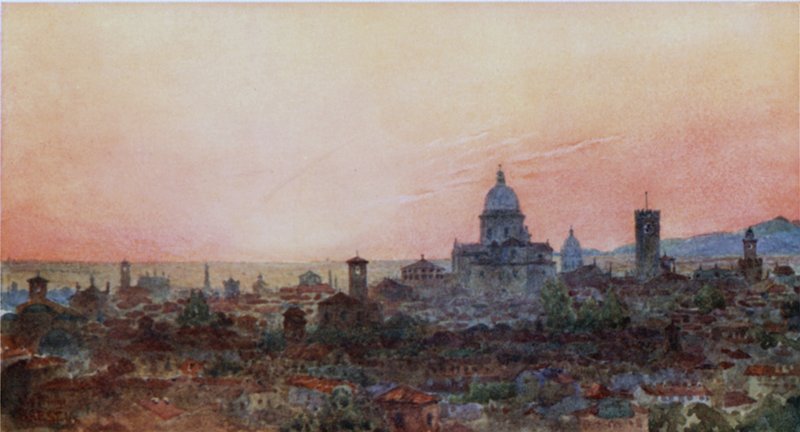 Brescia (färg litho) av William Wiehe Collins
