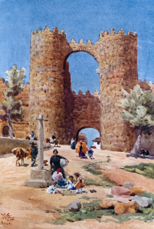 Porten vid Avila, St. Vincent Gate (litofärg) av William Wiehe Collins