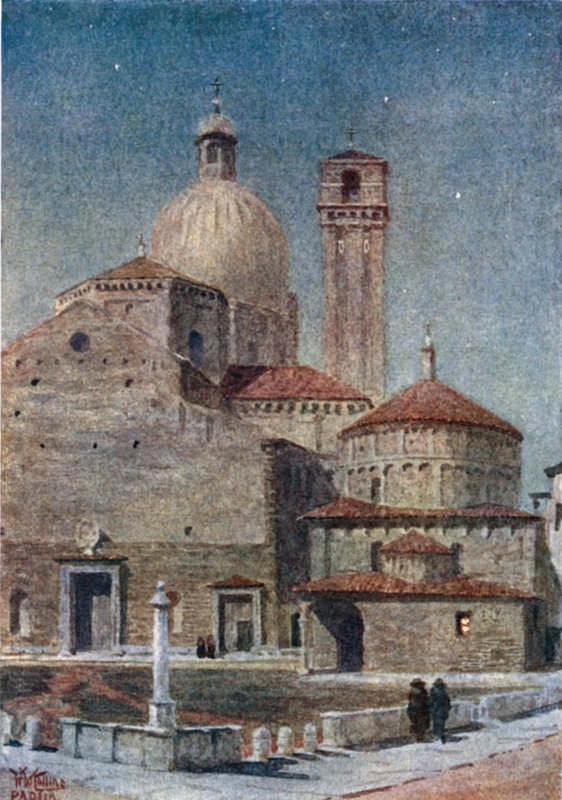 Padua. Katedralen (färg litho) av William Wiehe Collins