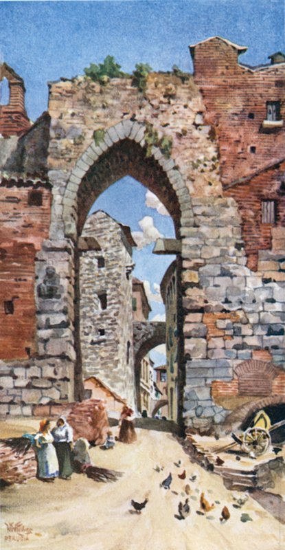 Perugia. Porta Susanna (färg litho) av William Wiehe Collins