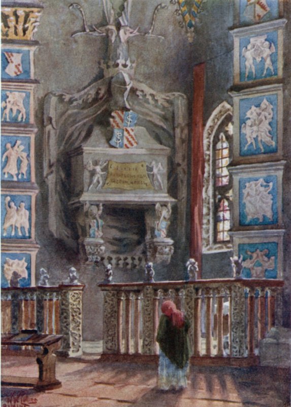 Rimini. Isottas grav i katedralen (färg litho) av William Wiehe Collins