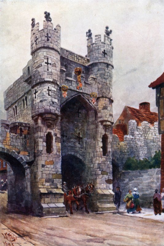 York, Monk Bar (färg litho) av William Wiehe Collins