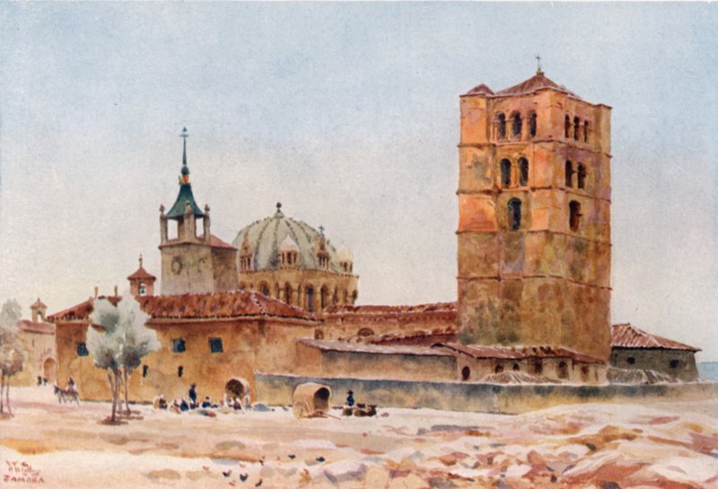 Zamora, katedralen (färg litho) av William Wiehe Collins