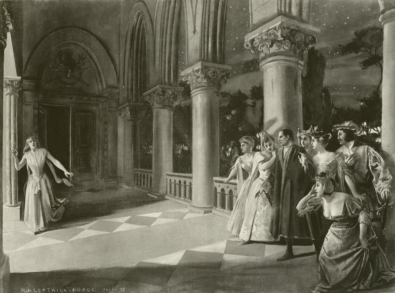 Lucia di Lammermoor, akt III scen vi (gravyr) av William de Leftwich Dodge