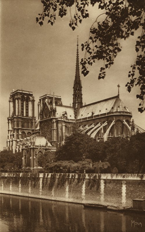 Paris: Notre Dame-katedralen (s/v foto) av . .