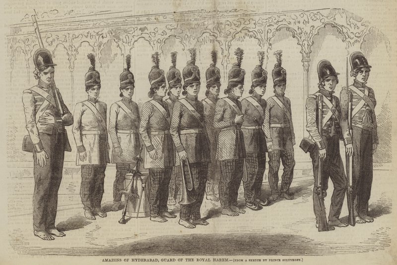 Amazoner från Hyderabad, Guard of the Royal Harem av after A. Soltykoff