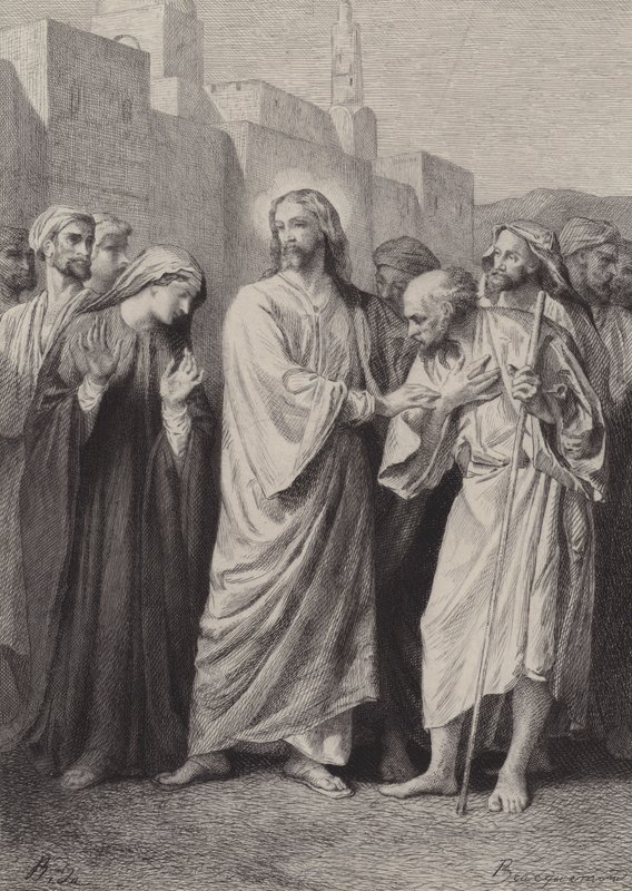 Kristus förutsäger förstörelsen av templet av after Albert Robida