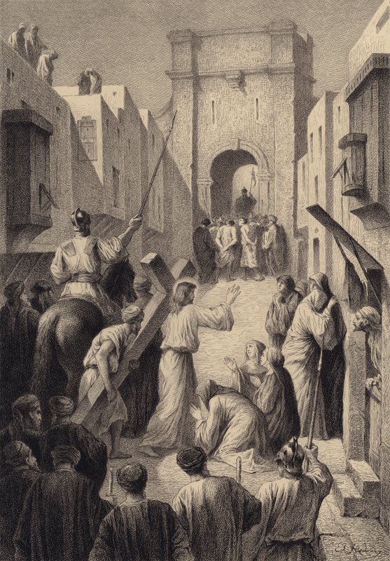 Jerusalems döttrar av after Albert Robida