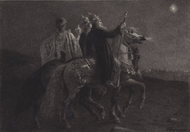 De vise männen från östern av after Albert Robida
