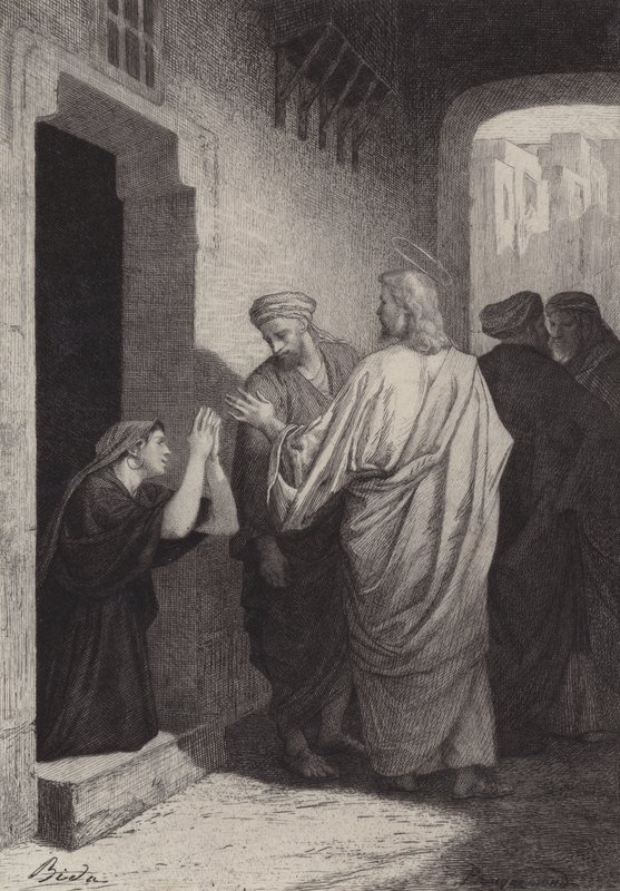 Kanaans kvinna av after Albert Robida
