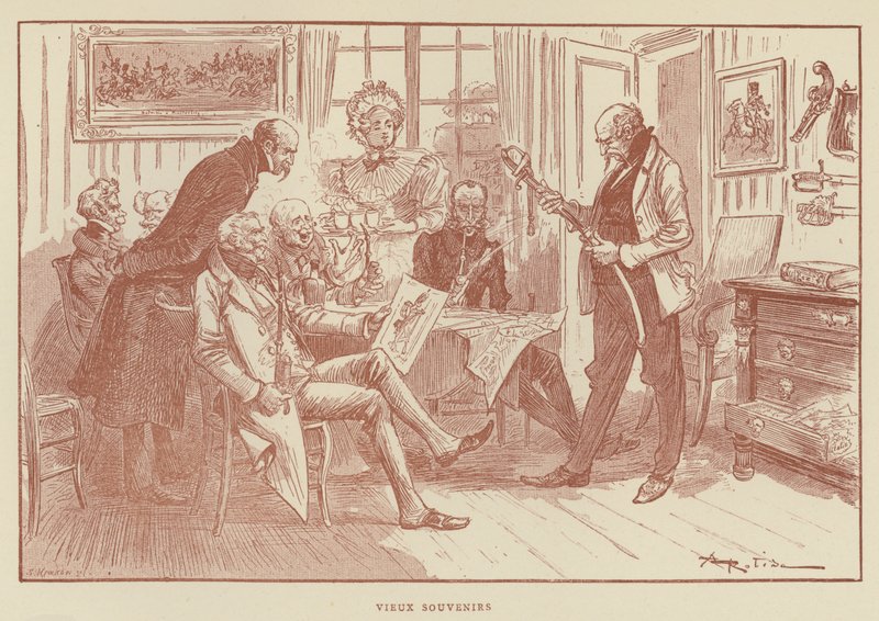 Gamla minnen av after Albert Robida