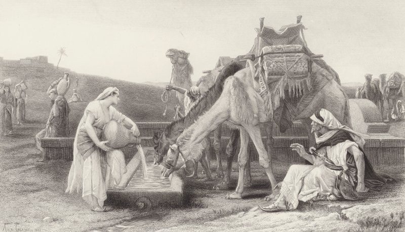 Rebecka och Eliezer av after Alexandre Cabanel