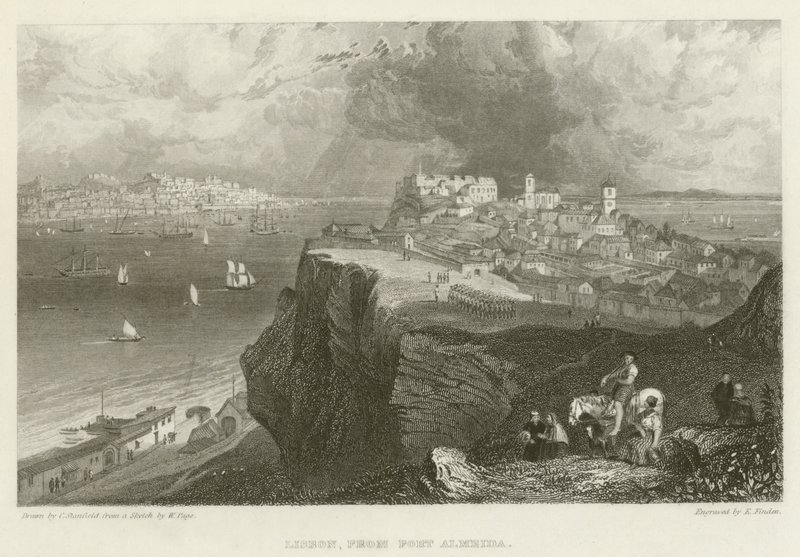 Lissabon, från Fort Almeida av after C. Stanfield