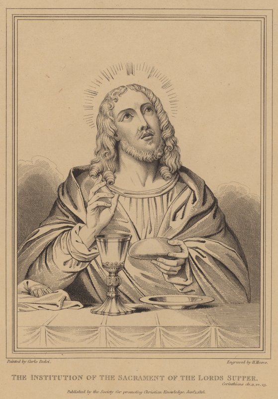 Institutionen av nattvardens sakrament, Korintierna av after Carlo Dolci