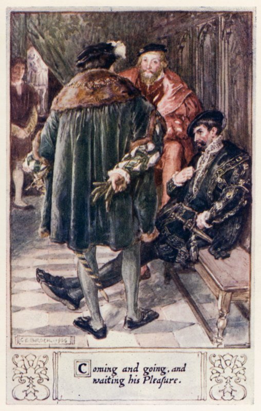 Kommer och går, och väntar på hans nöje av after Charles Edmund Brock
