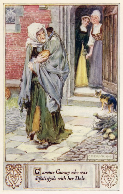 Gammer Gurney som var missnöjd med sin Dole av after Charles Edmund Brock
