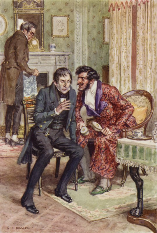 Illustration för Martin Chuzzlewit av after Charles Edmund Brock