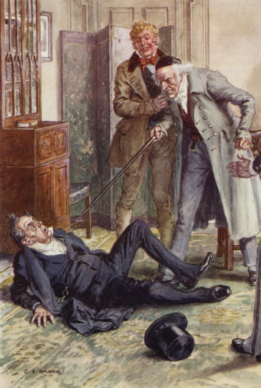 Illustration för Martin Chuzzlewit av after Charles Edmund Brock