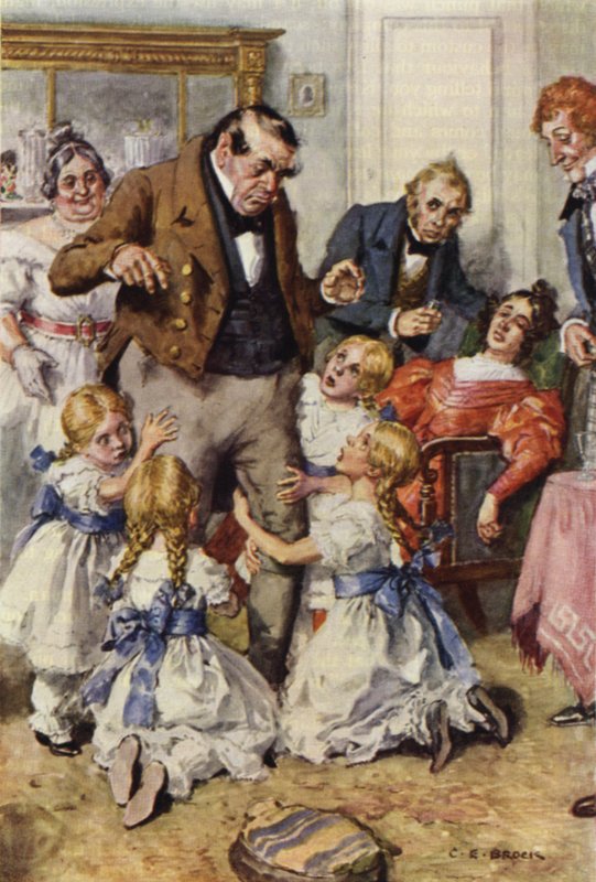 Illustration för Nicholas Nickleby av after Charles Edmund Brock