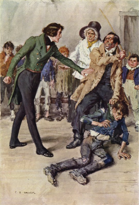 Illustration för Nicholas Nickleby av after Charles Edmund Brock