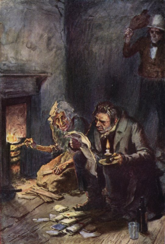 Illustration för Nicholas Nickleby av after Charles Edmund Brock