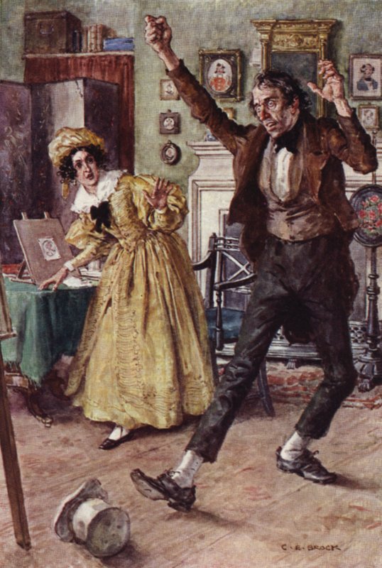 Illustration för Nicholas Nickleby av after Charles Edmund Brock