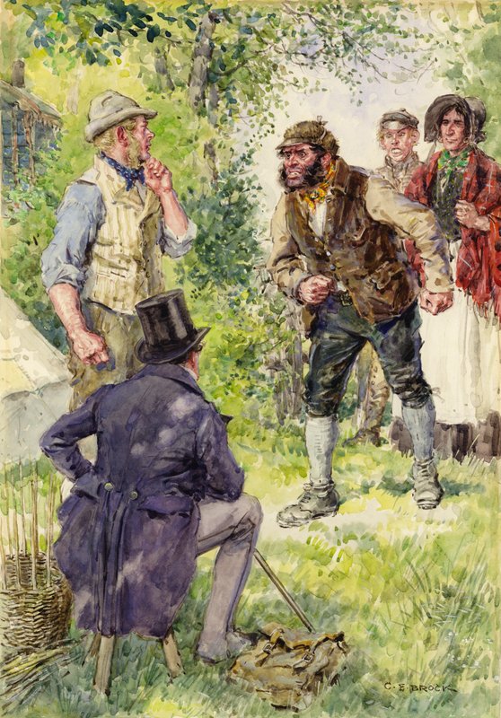 Illustration för The Way Beyond av Jeffery Farnol av after Charles Edmund Brock
