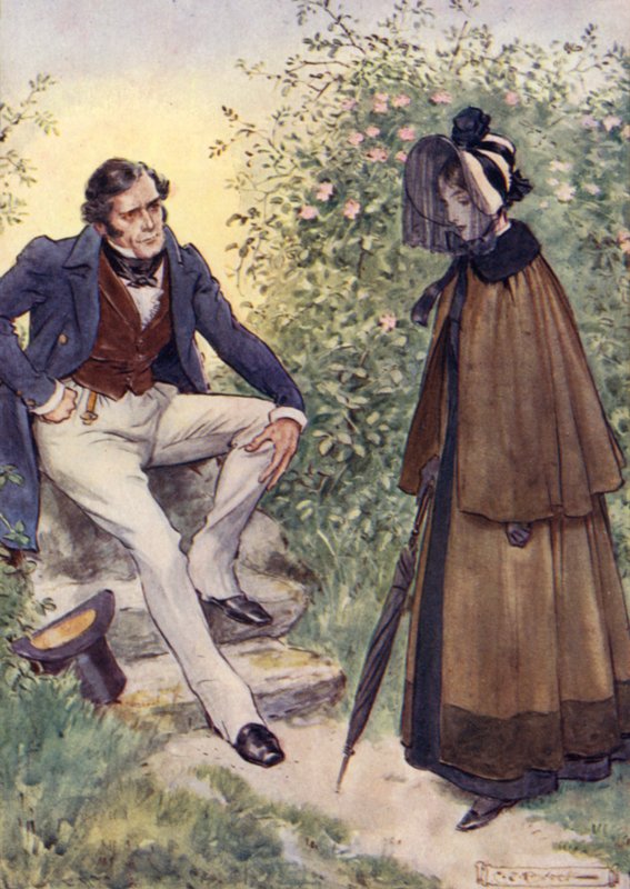 Jane Eyre möter mr Rochester vid stilen av after Charles Edmund Brock