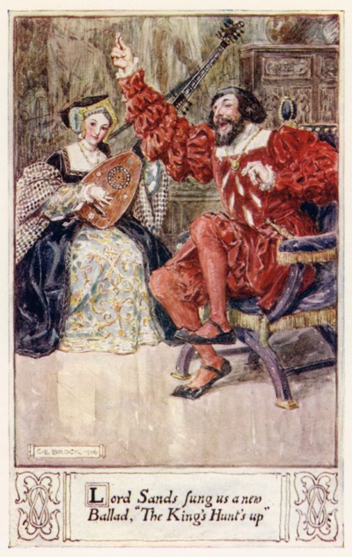 Lord Sands sjöng en ny ballad för oss, The Kings Hunts up av after Charles Edmund Brock