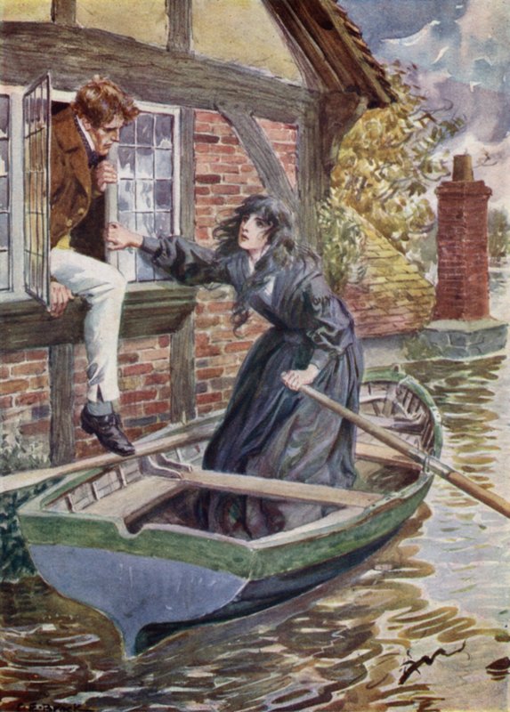 Maggie Tullier räddar Tom vid bruket av after Charles Edmund Brock