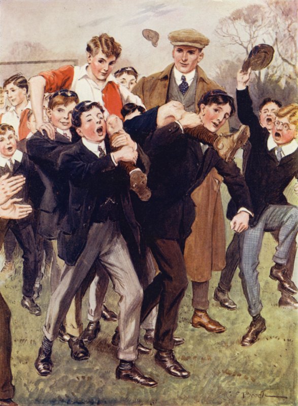 Lägg ner honom nu, du man, säger Bentley; ? Du kommer att dra honom i bitar! av after Charles Edmund Brock