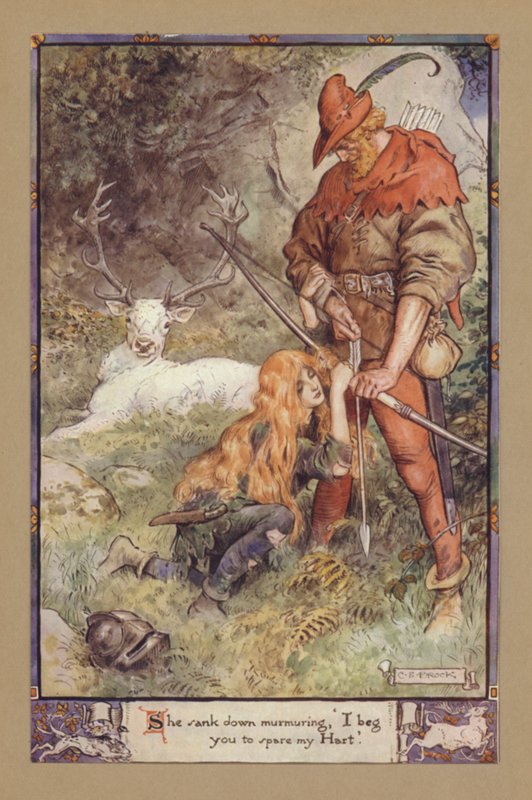 Hon sjönk ner mumlande, jag ber dig att skona min Hart av after Charles Edmund Brock