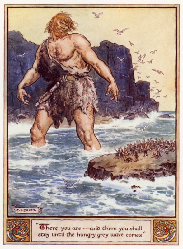Där är du, och där ska du stanna tills den hungriga grå vågen kommer av after Charles Edmund Brock